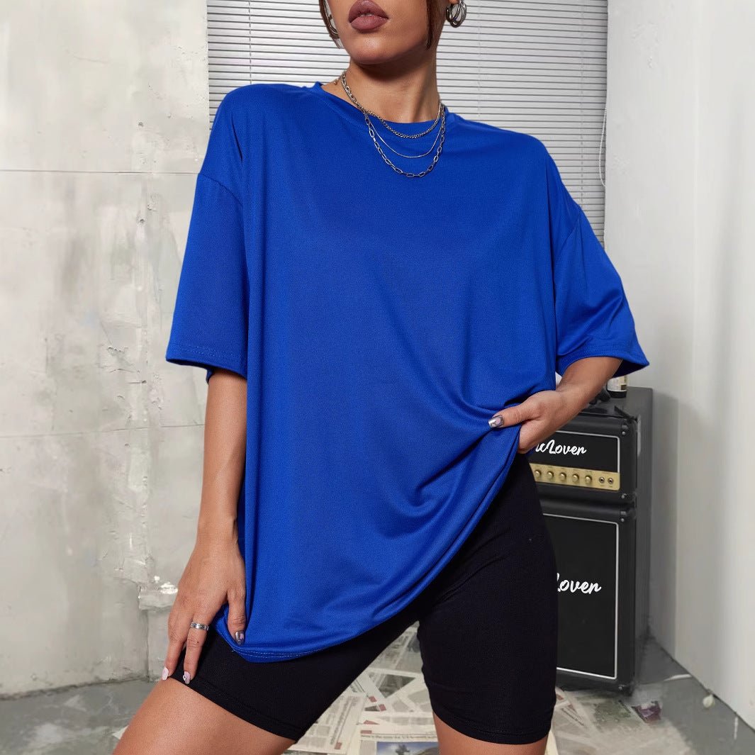 Summer medium and long multi - color half - sleeved casual versatile large - size T-shirt - Negative Apparel