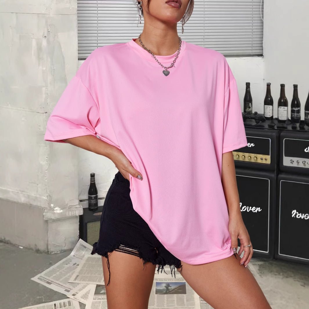 Summer medium and long multi - color half - sleeved casual versatile large - size T-shirt - Negative Apparel