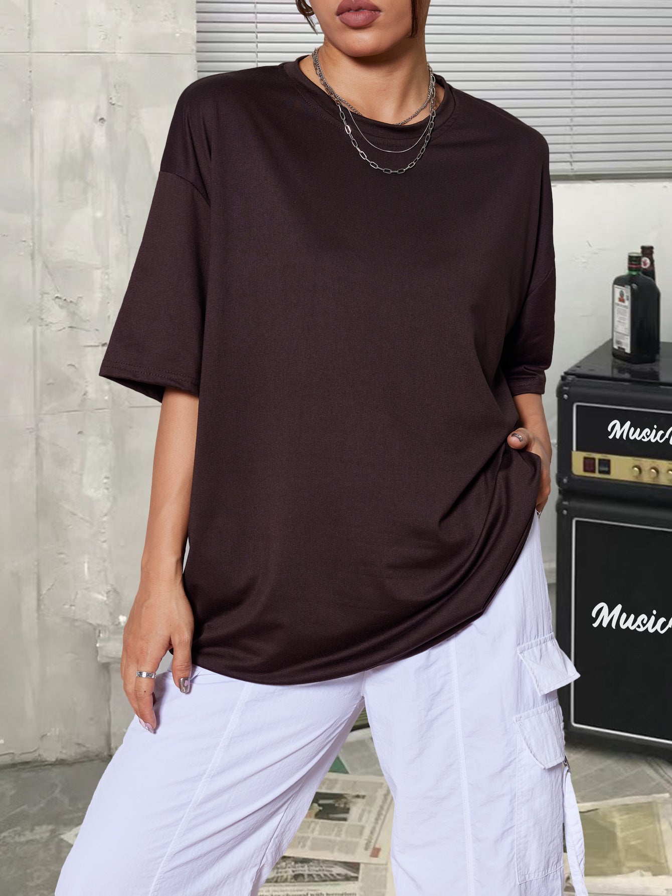 Summer medium and long multi - color half - sleeved casual versatile large - size T-shirt - Negative Apparel