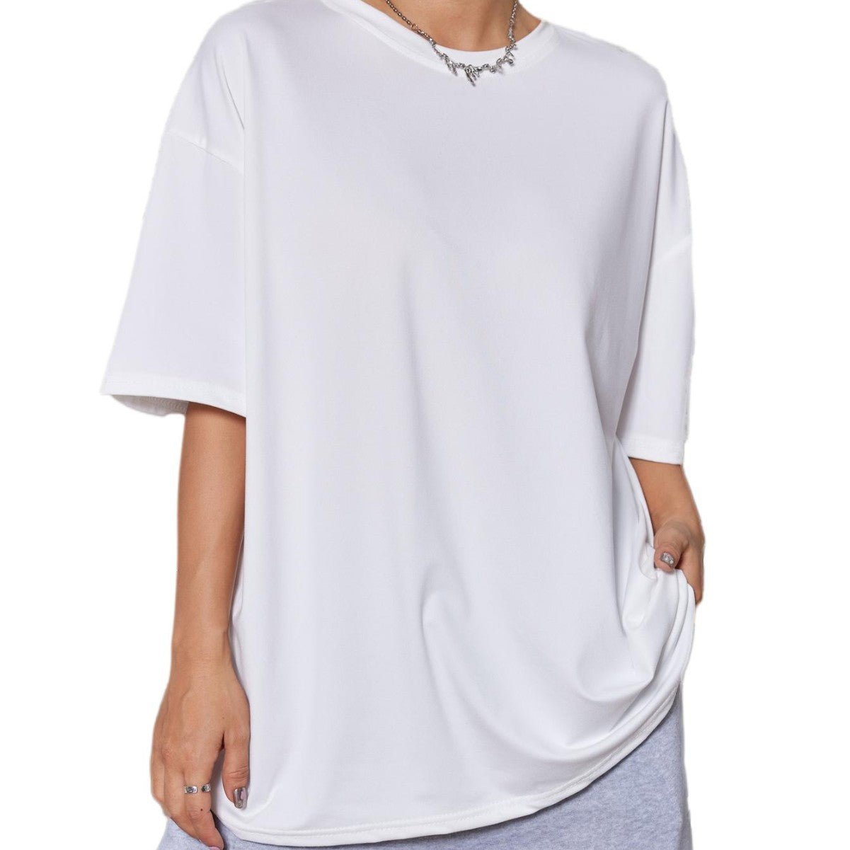 Summer medium and long multi - color half - sleeved casual versatile large - size T-shirt - Negative Apparel