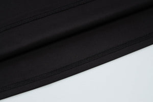 Summer new French temperament round neck short sleeve pleated waist slim long dress - Negative Apparel