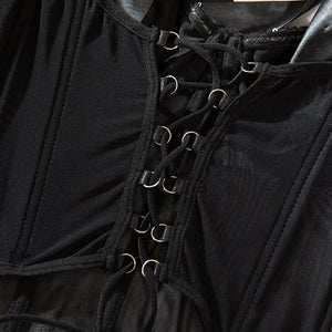 Summer tethered cami sequined backless steel ring gathered body - con sexy top - Negative Apparel