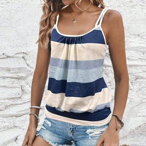 Summer Vacation Wind European and American Suspender Top Striped Small Vest - Negative Apparel
