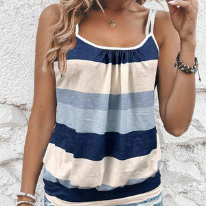 Summer Vacation Wind European and American Suspender Top Striped Small Vest - Negative Apparel
