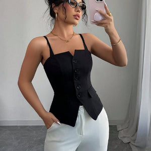 suspender cardigan small vest top - Negative Apparel