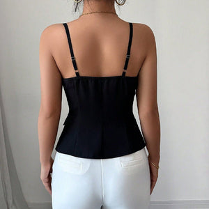 suspender cardigan small vest top - Negative Apparel