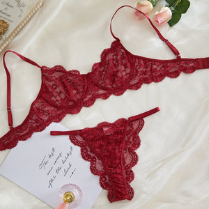 Suspender lace perspective sxy lingerie bra set - Negative Apparel