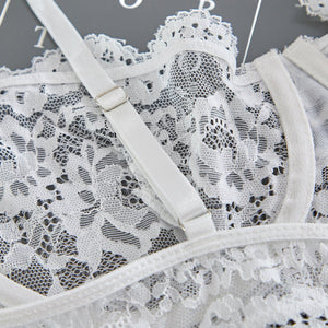 Suspender lace perspective sxy lingerie bra set - Negative Apparel