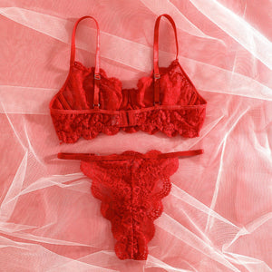 Suspender lace perspective sxy lingerie bra set - Negative Apparel