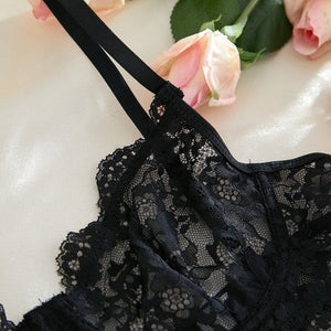 Suspender lace perspective sxy lingerie bra set - Negative Apparel