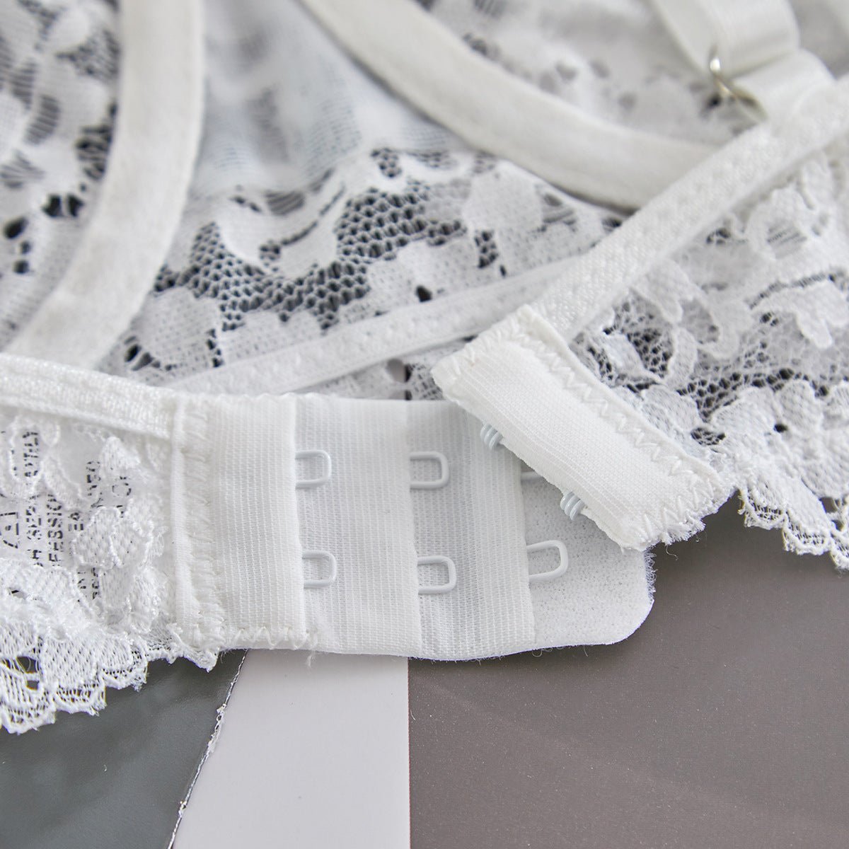 Suspender lace perspective sxy lingerie bra set - Negative Apparel