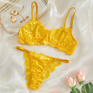 Suspender lace perspective sxy lingerie bra set - Negative Apparel