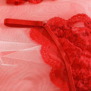 Suspender lace perspective sxy lingerie bra set - Negative Apparel