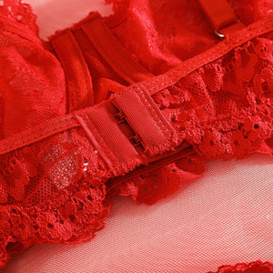 Suspender lace perspective sxy lingerie bra set - Negative Apparel