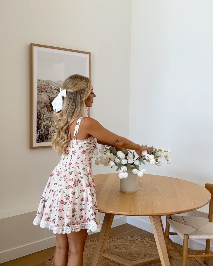 Sweet French lace stitching sexy suspender dress V - neck slim A - line short dress - Negative Apparel