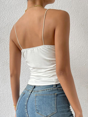 Swing collar knitted high elastic suspender tops - Negative Apparel
