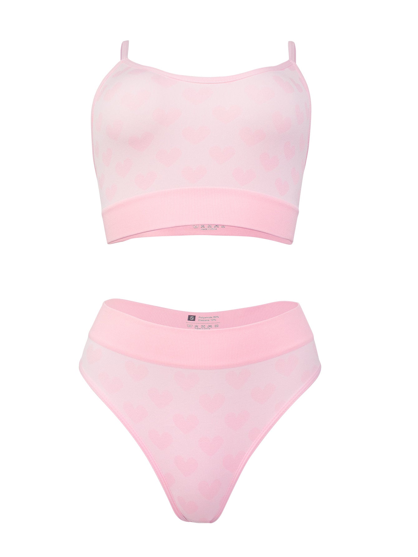 Sxy seamless bra set for women red natal gathered shoulder straps adjustable love design ladies bra panty set - Negative Apparel