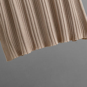 Sxy slim fit waist knitted dress 2025 summer new simple solid color long dress - Negative Apparel