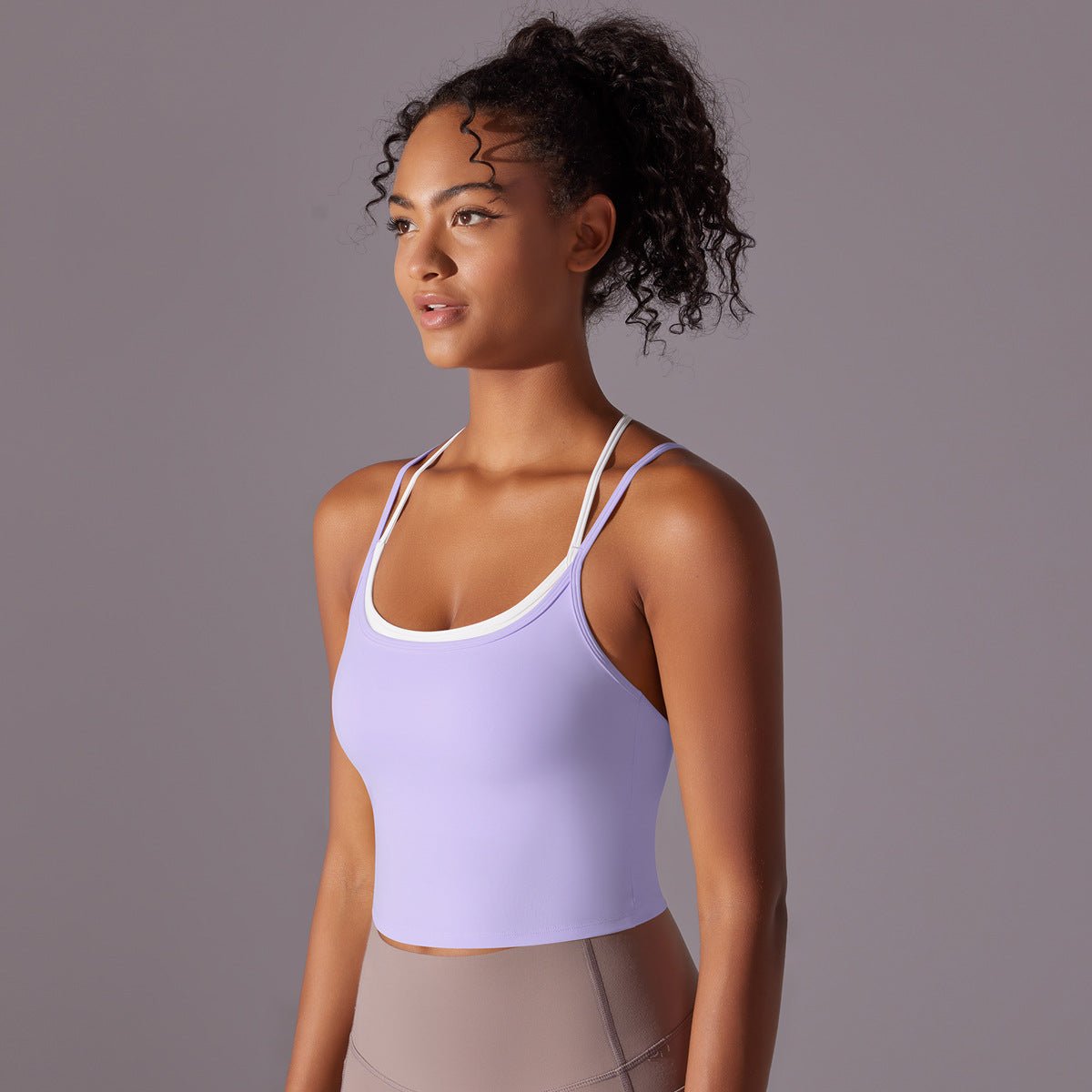 The Bare Bliss | Women's Seamless High - Neck Sports Bra - Negative Apparel