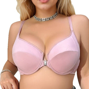 The Blushing Confidence | Plus Size Front - Closure Underwire Bra - Negative Apparel