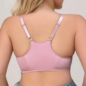 The Blushing Confidence | Plus Size Front - Closure Underwire Bra - Negative Apparel
