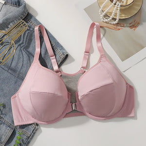 The Blushing Confidence | Plus Size Front - Closure Underwire Bra - Negative Apparel