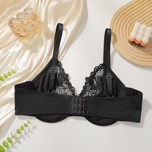 The Confident Curve | Plus Size Lace Underwire Gather Bra - Negative Apparel