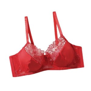 The Crimson Lace | Plus Size Lace Gather Bra - Negative Apparel