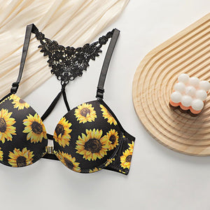 The Daisy Snatched | Front - Closure Push - Up Embroidery Set - Negative Apparel