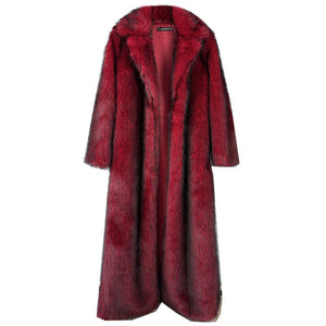 The Faux Fox Overlord | Women's Long Faux Fur Oversized Blazer Coat - Negative Apparel