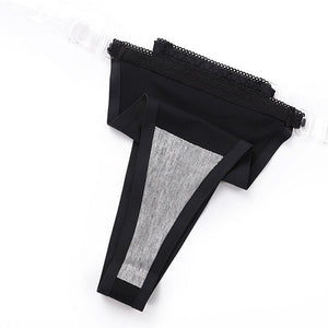 The Ice Silk Tease | Women's Low - Rise Ice Silk Thong Panties - Negative Apparel