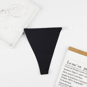 The Ice Silk Whisper | Women's Seamless Ice Silk Low - Rise Thong Panties - Negative Apparel