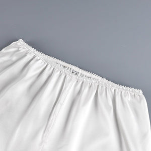 The Ivory Muse | Sleeveless Knitted Lace & Faux Silk 2 - Piece Set - Negative Apparel