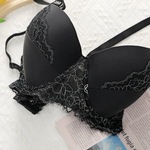 The Lace Allure | Plus - Size Underwire Lace Push - Up Bra - Negative Apparel