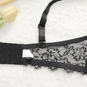 The Lace Allure | Plus - Size Underwire Lace Push - Up Bra - Negative Apparel