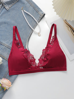 The Lace Comfort | Wireless Lace Push - Up Bra - Negative Apparel