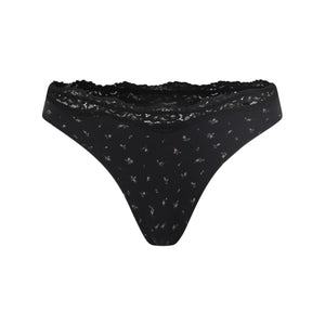 The Lace Dipped Thong | High - Stretch Snatched V - Cut Thong - Negative Apparel