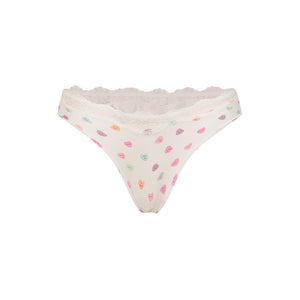 The Lace Dipped Thong | High - Stretch Snatched V - Cut Thong - Negative Apparel