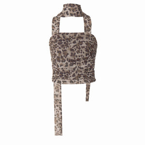 The Leopard Spice | Leopard Print Strapless Tube Crop Top - Negative Apparel
