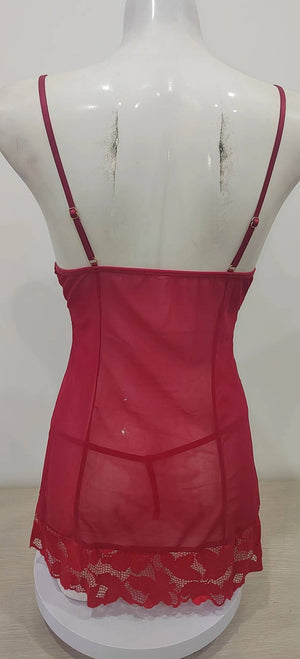 The Midnight Ember | Sheer Mesh Lace Nightgown - Negative Apparel