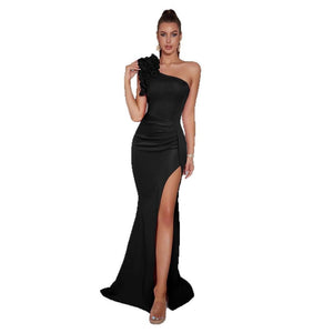 The Midnight Gala | French High - End Off - Shoulder Maxi - Negative Apparel