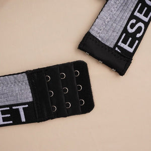 The Noir Comfort | Women's Cotton Underwire Push - Up Bra with Letter Straps - Negative Apparel