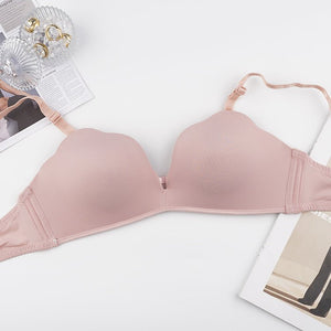 The Pink Blossom | Women's Wireless Lace Push - Up Bra - Negative Apparel