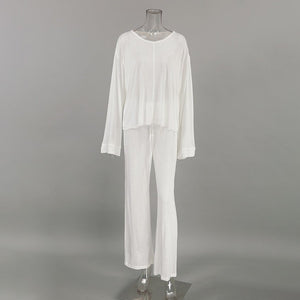 The Pure Comfort Set | Women's Knit Long - Sleeve Pajama Set - Negative Apparel