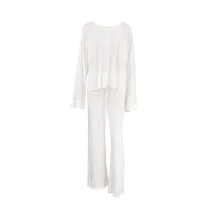 The Pure Comfort Set | Women's Knit Long - Sleeve Pajama Set - Negative Apparel