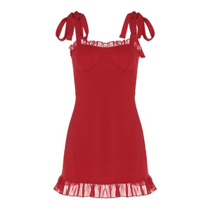 The Satin Siren | Solid Color One - Shoulder Strap Mini Dress - Negative Apparel