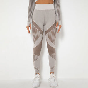 The Sculpt - Flex | Seamless Mesh - Panel High - Waist Yoga Pants - Negative Apparel