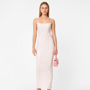 The Sculpt Longline Slip | Heart Print Body - Contouring Maxi - Negative Apparel