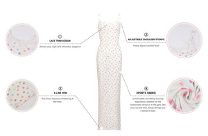 The Sculpt Longline Slip | Heart Print Body - Contouring Maxi - Negative Apparel
