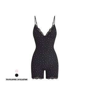 The Sculpt Triangle Onesie | Lace Body - Contouring Bodysuit - Negative Apparel